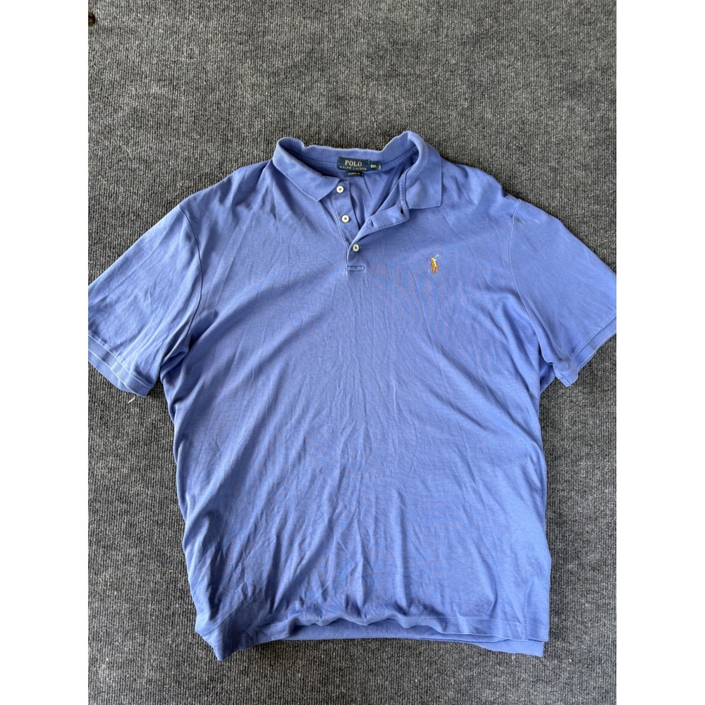 Polo Ralph Lauren Mens XXL Periwinkle Blue Classic Fit Short Sleeve‎ Polo Shirt